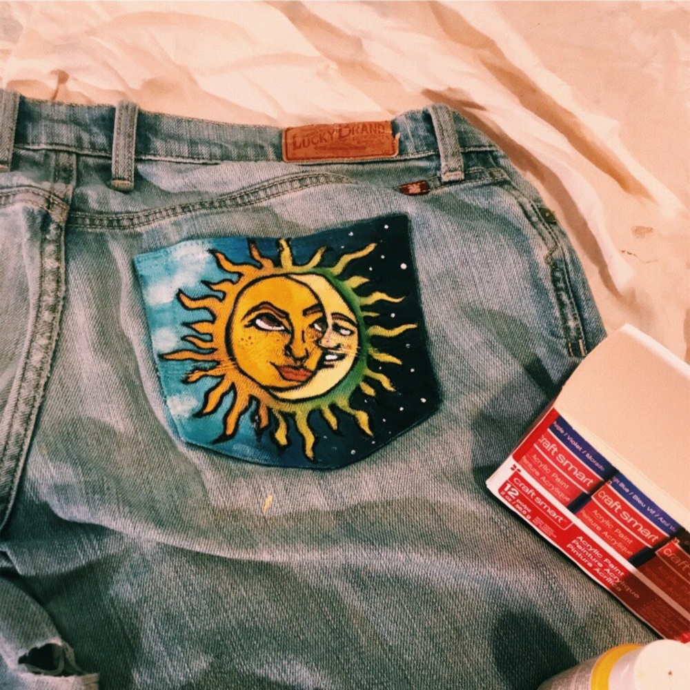 Lucky Brand Hand Painted Jeans